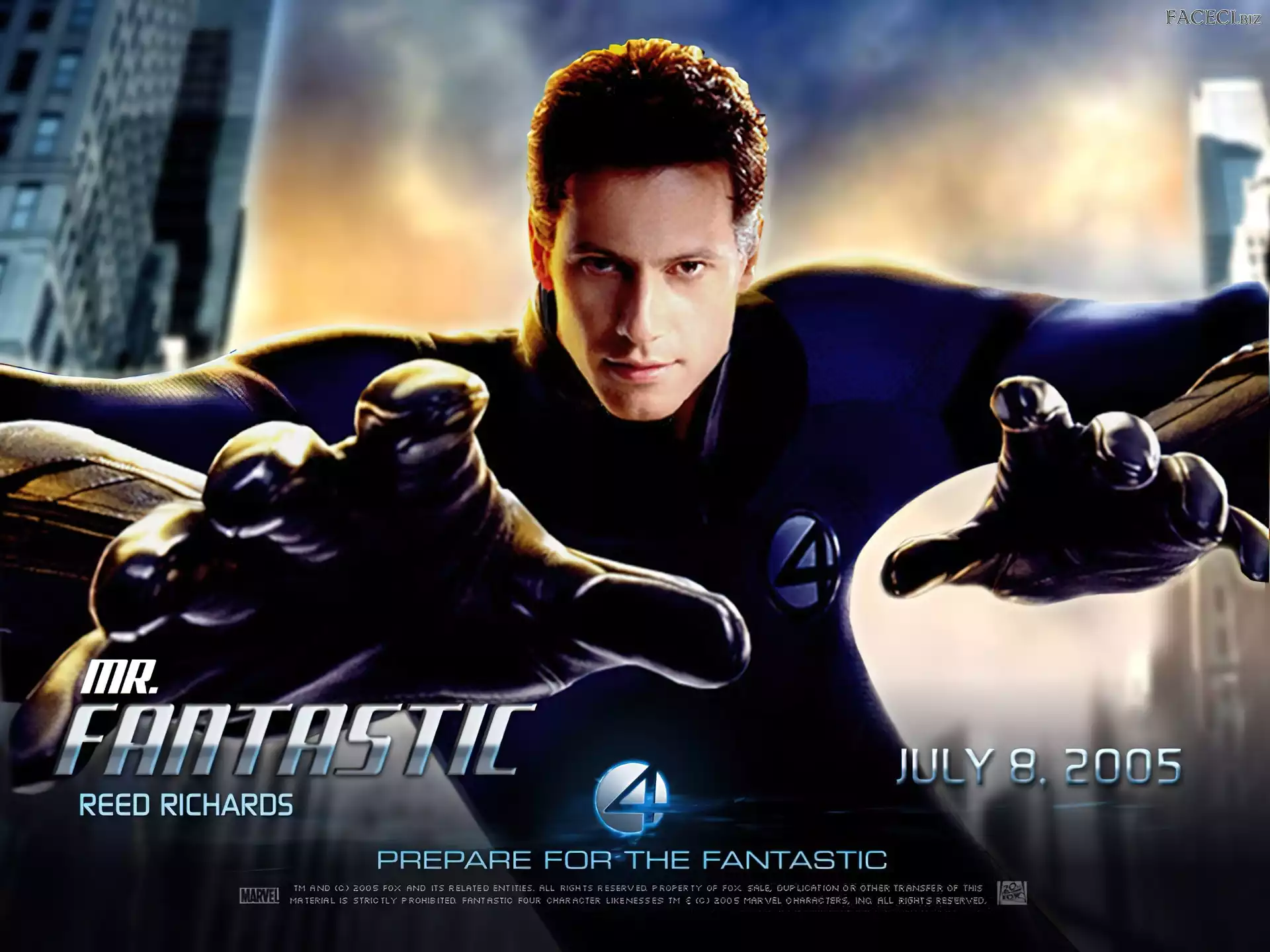 Ioan Gruffudd, Fantastic Four 1, rękawice