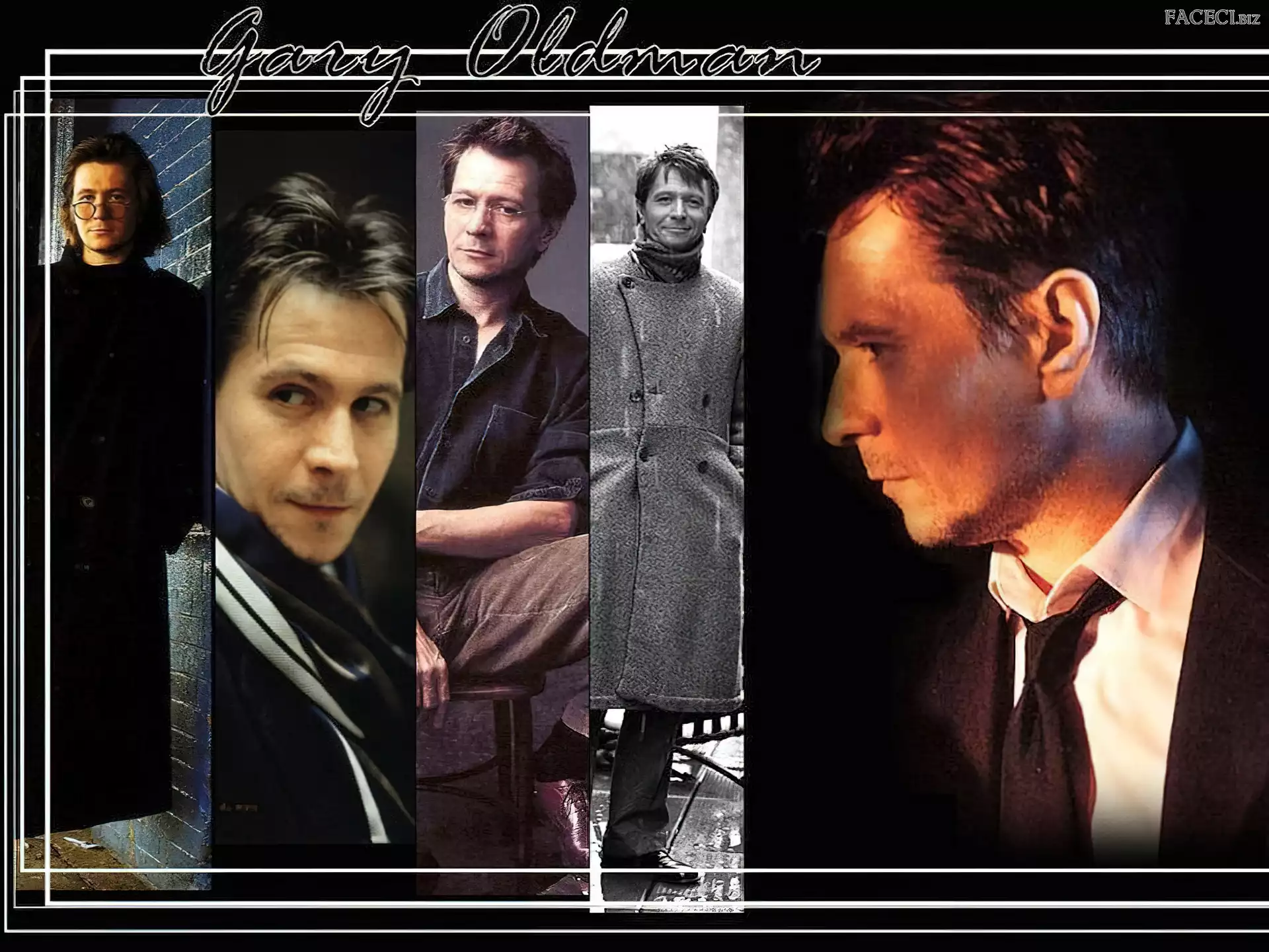 krawat, Gary Oldman, szary płaszcz