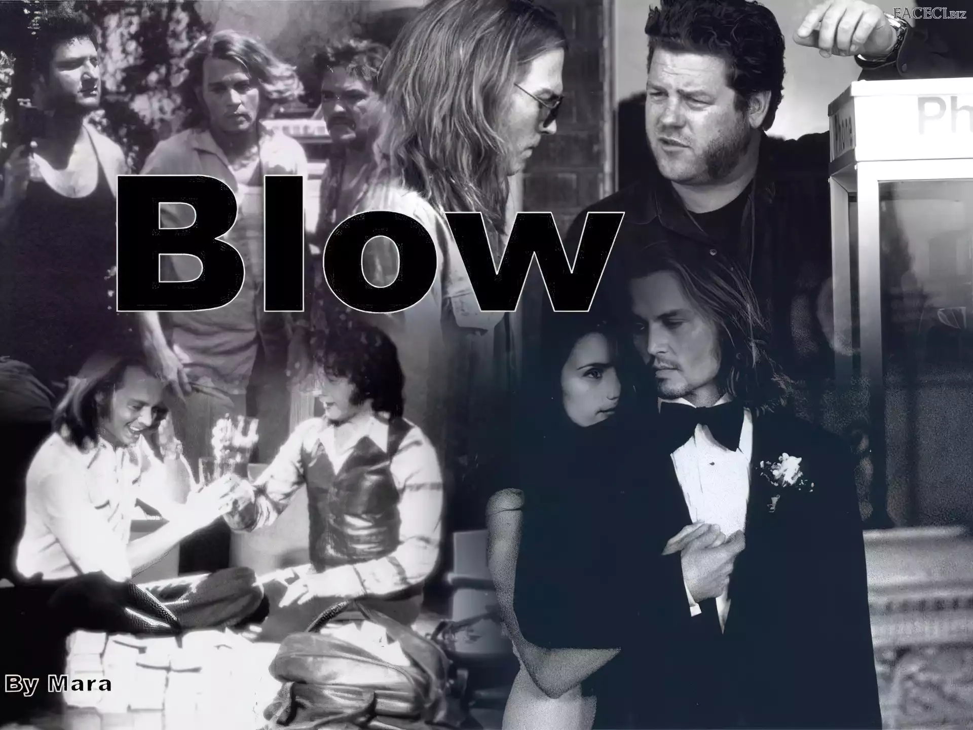 postacie, napis, Johnny Depp, Blow