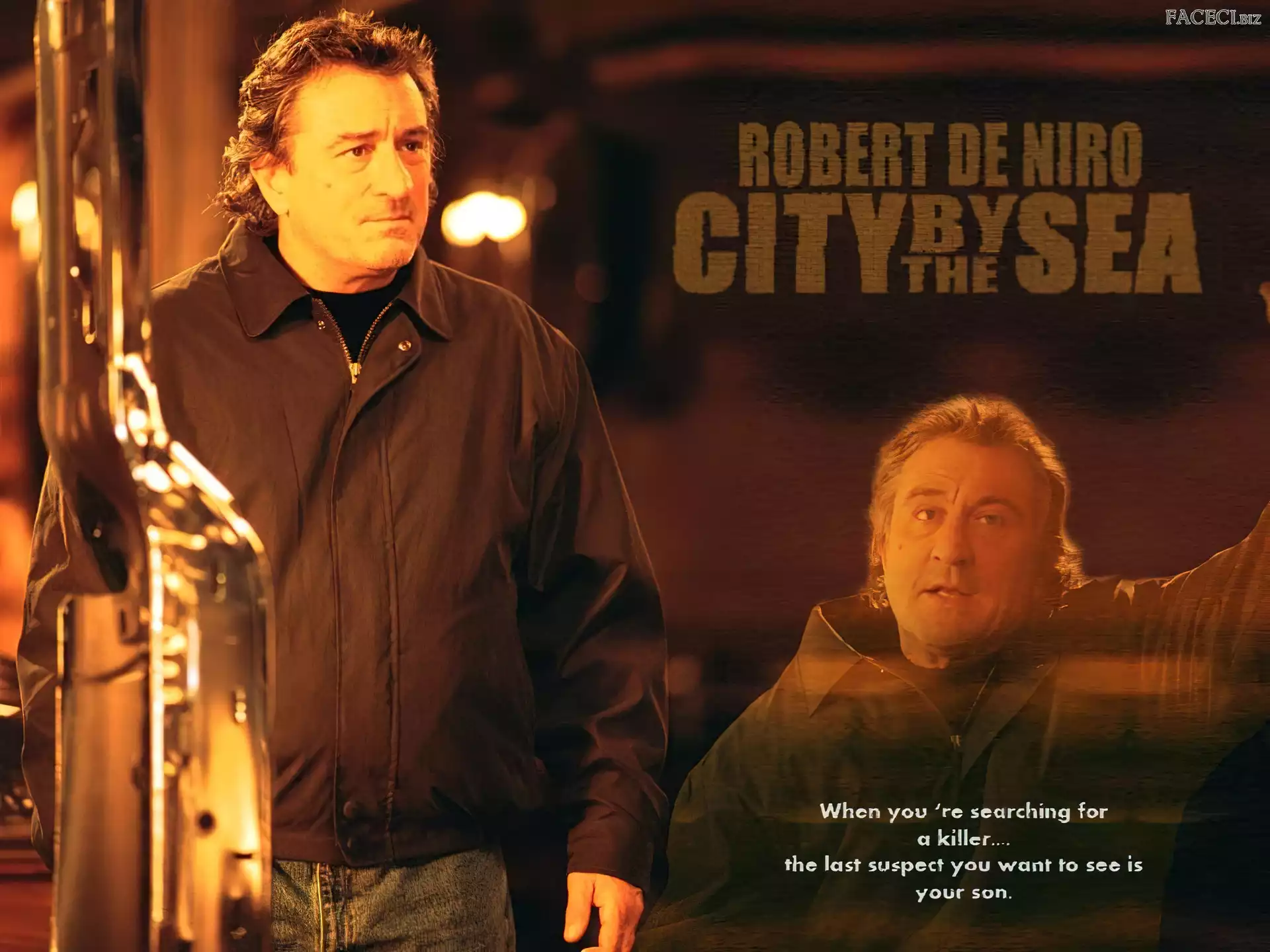 Robert De Niro, czarna kurtka